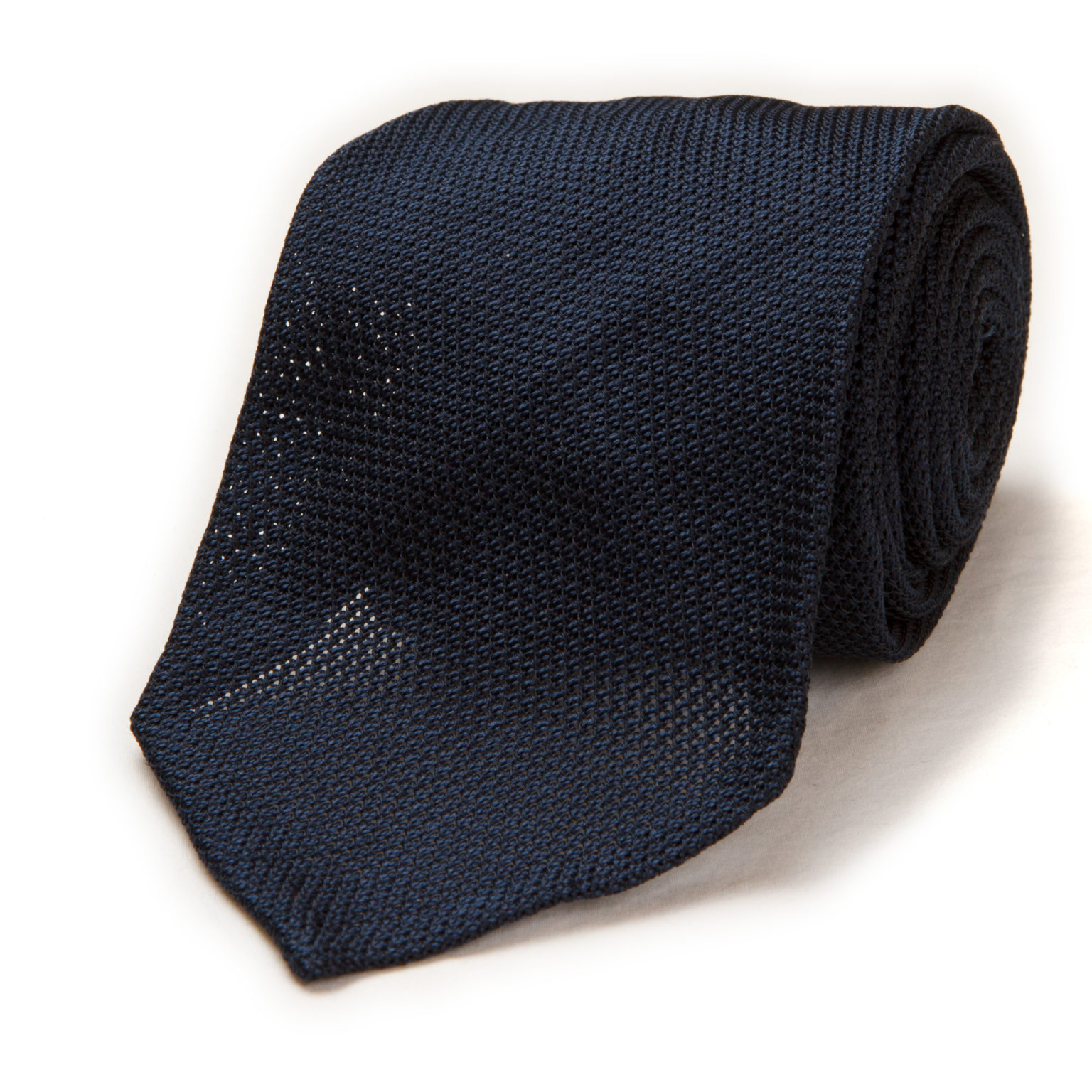 5-FOLD NAVY GRENADINE SILK TIE - CORSO MILLE